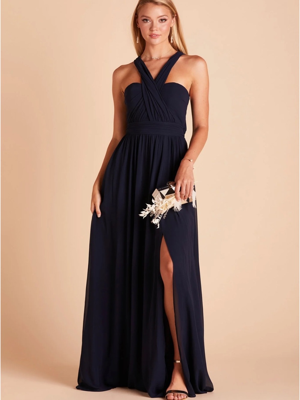 NWT Birdy Grey Grace Chiffon Convertible Bridesmaid Dress